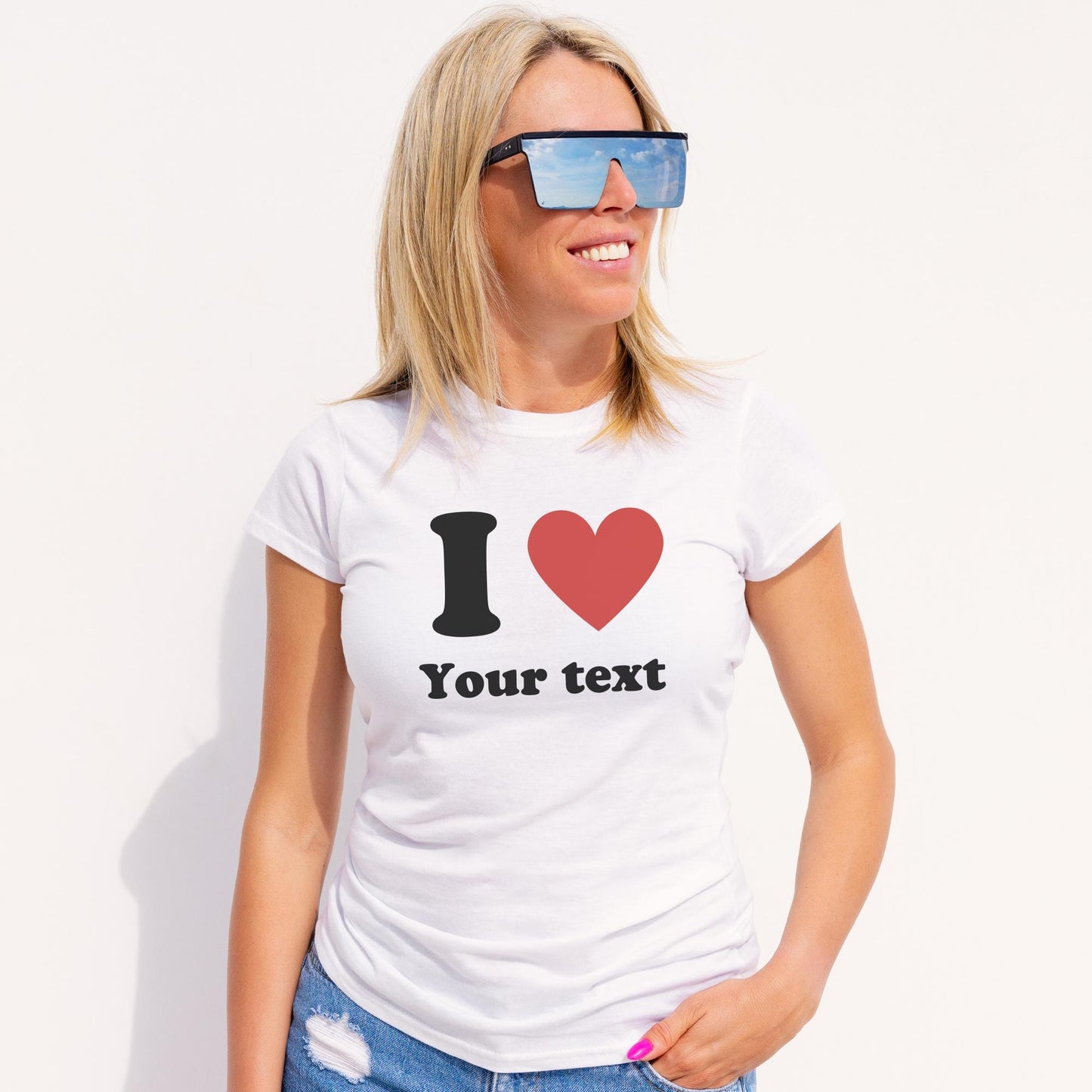 Personalised I Love My T Shirt, Custom Text T-Shirt, Customised Love Shirt, Funny Valentine Day Shirt, I Love Shirt, Unisex Love Shirt Gift
