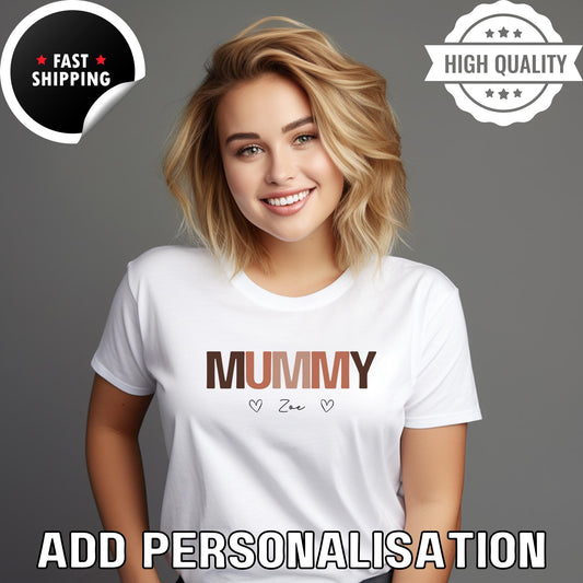 Personalised Mummy T Shirt for Women, Custom Mothers Day Funny Shirt, New Mom Shirt, Custom Name T Shirt, Mothers Day Gift Tee