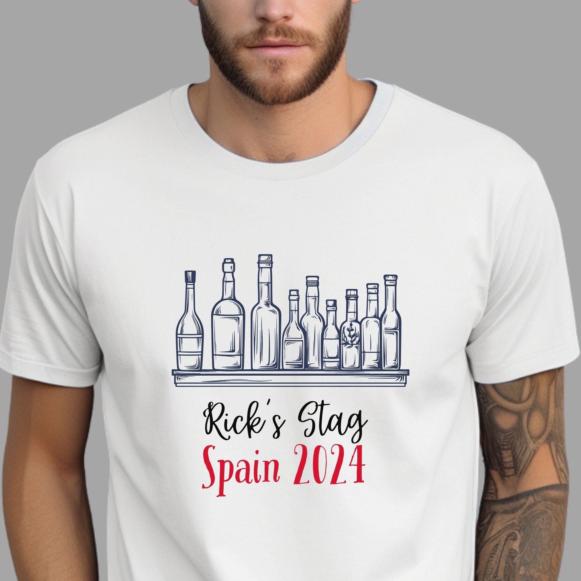 Personalised Beer Bottles Stag T-Shirts