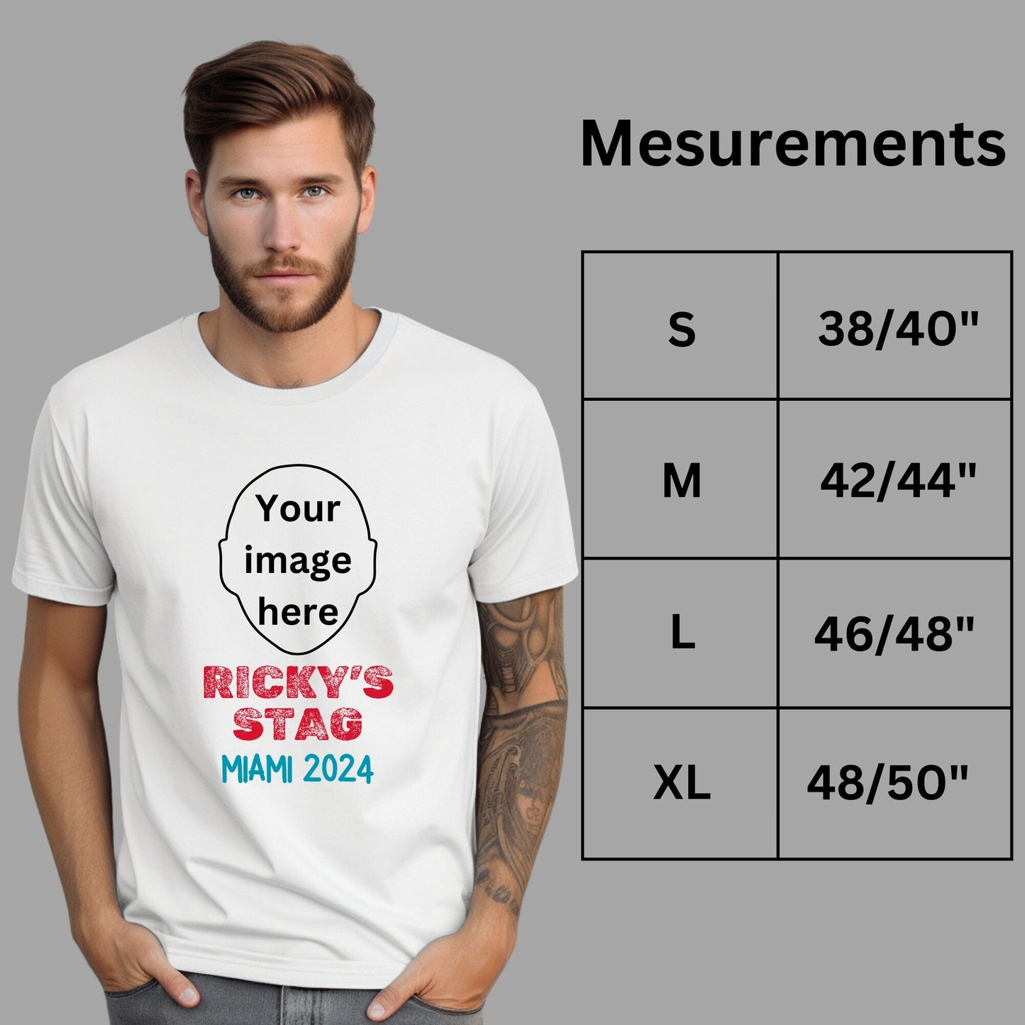 Personalised Custom Photo Stag T Shirt
