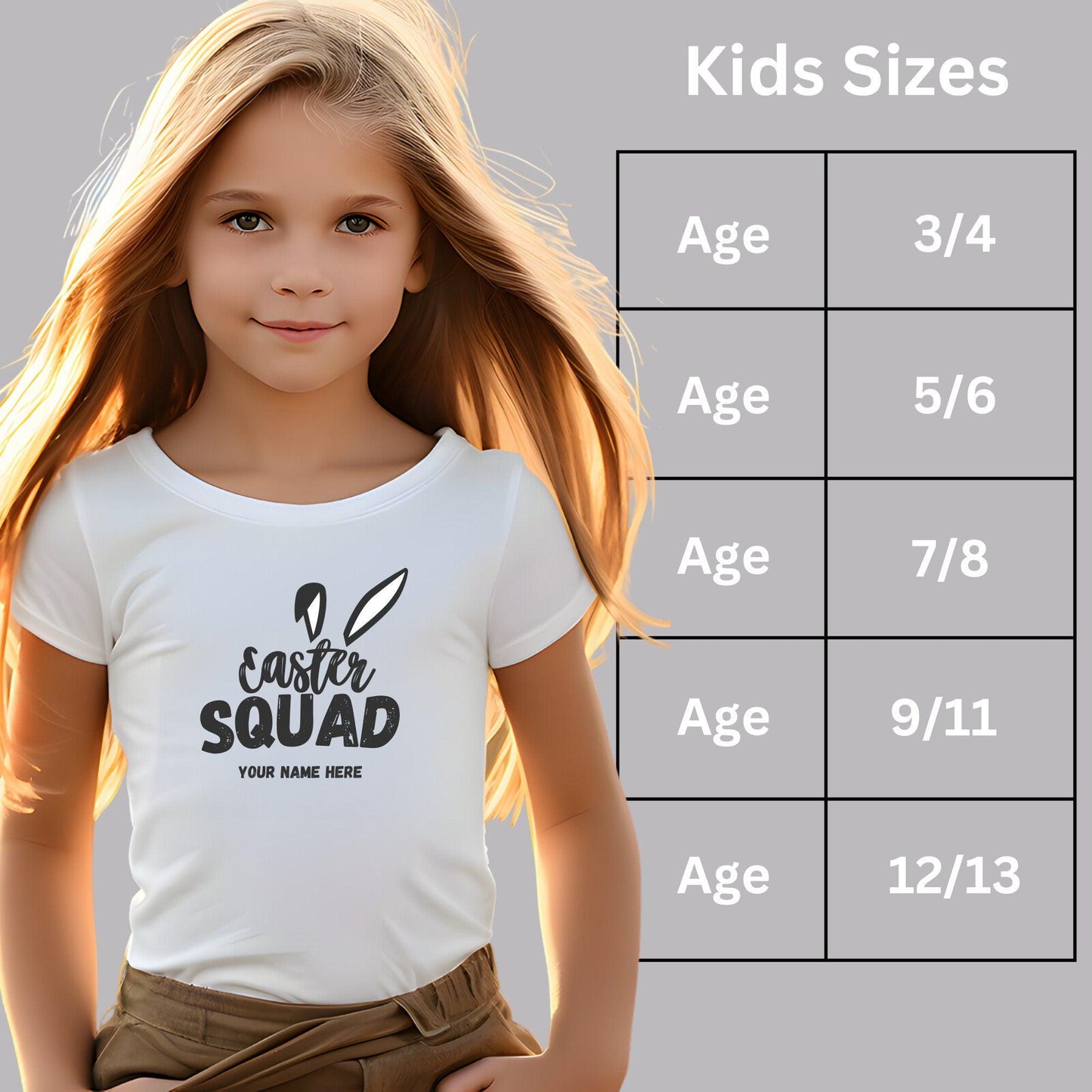 Personalised Easter Squad Family Matching T Shirts