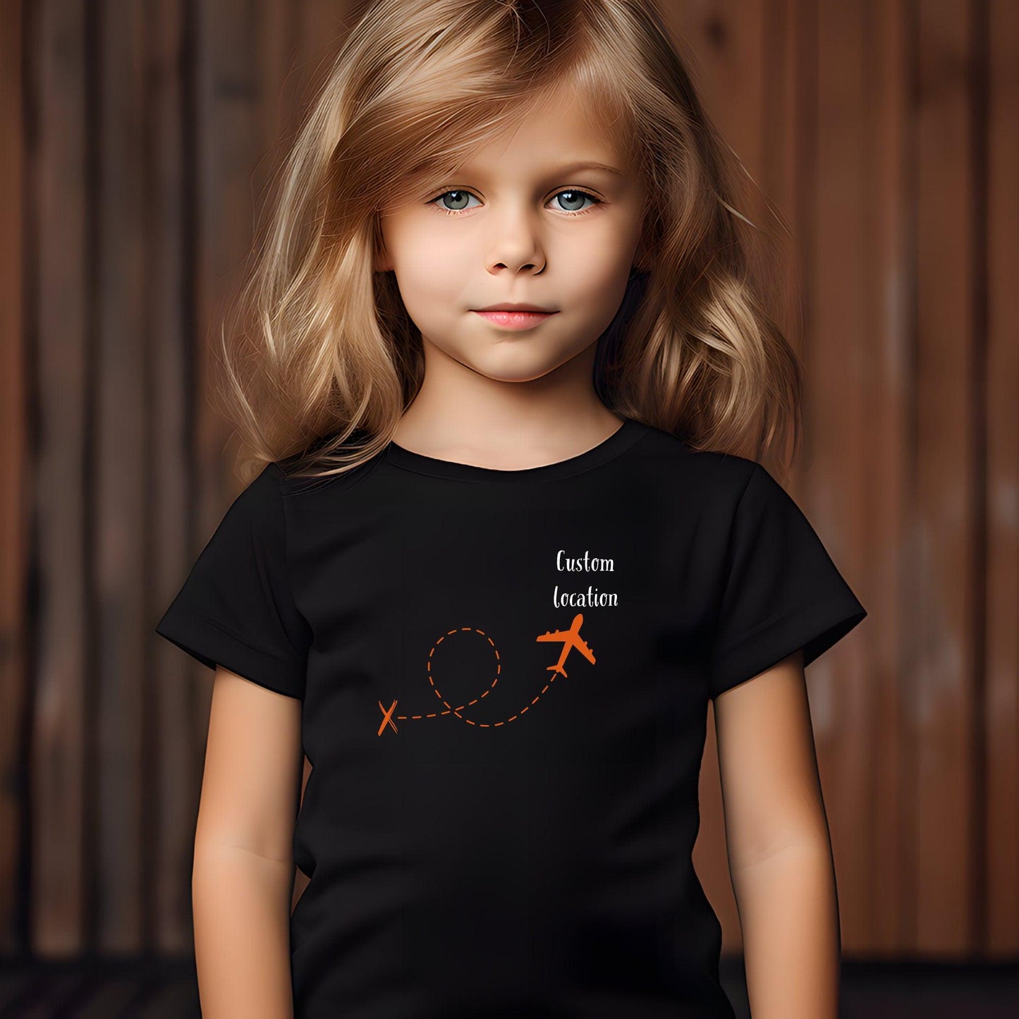 Personalised Flight Location Family Travel T Shirt