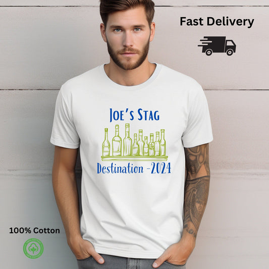 Personalised Loes Stag Beer Bottles T Shirts