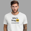 Personalised Stag Do Bachelorette Party T Shirt