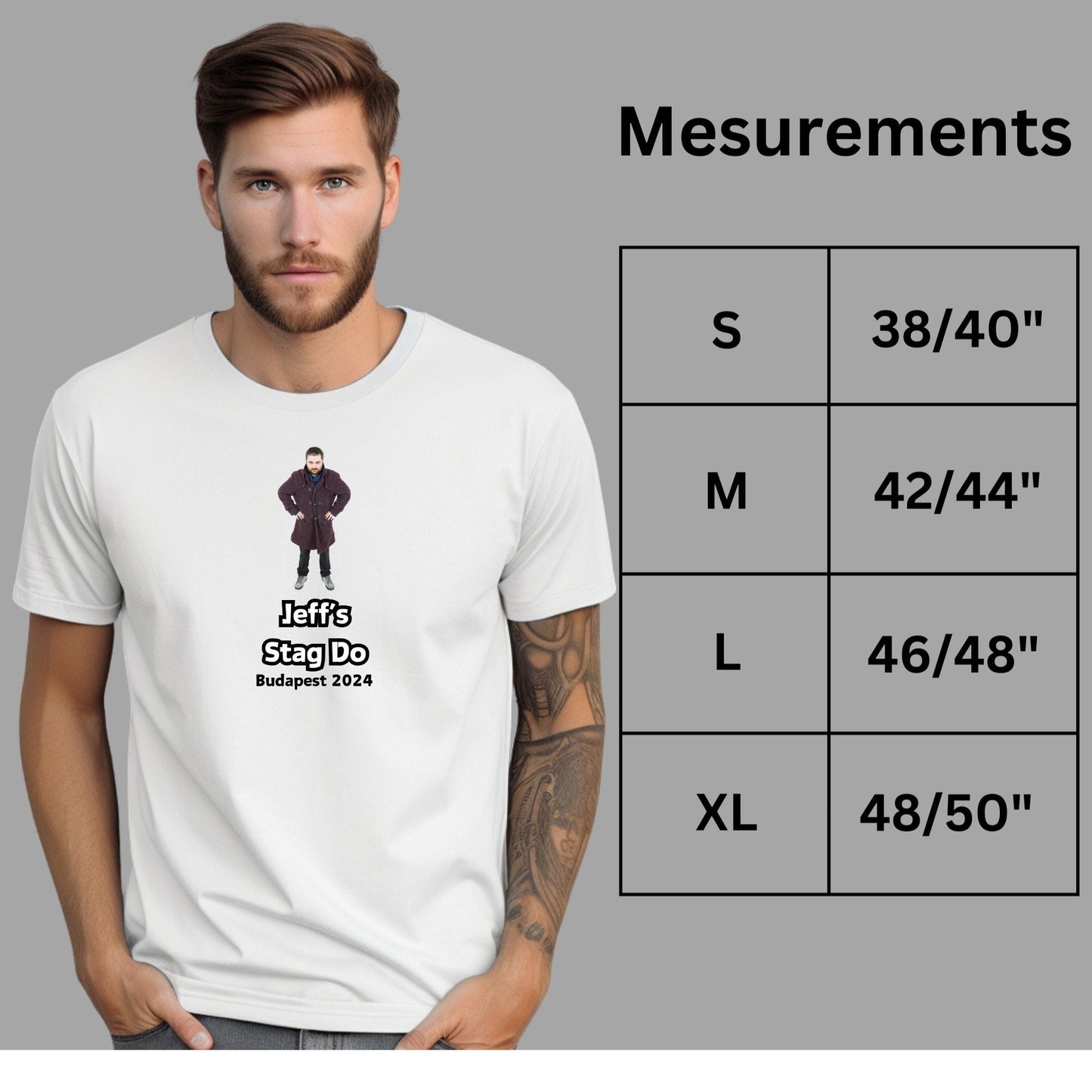 Personalised Stag Do Custom Photo T Shirt