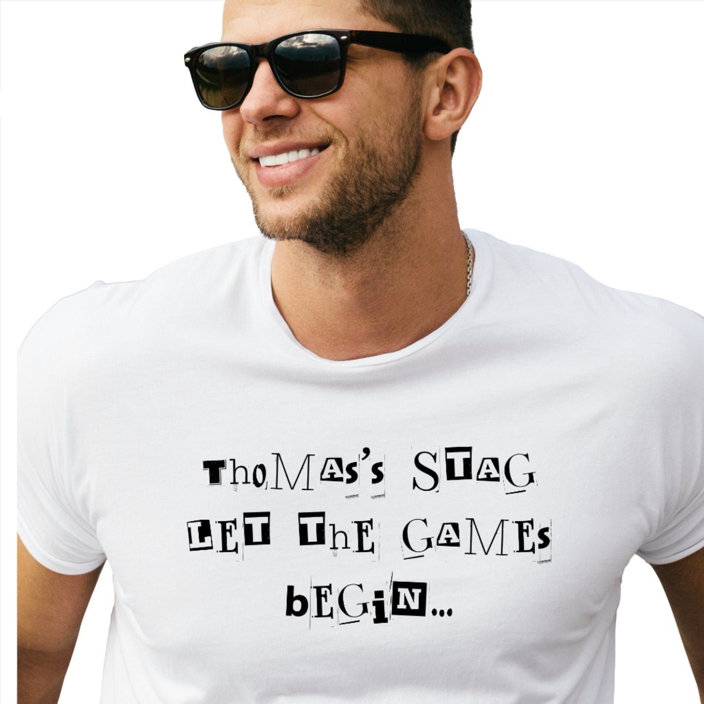 Personalised Stag Game Begin Men T Shirt
