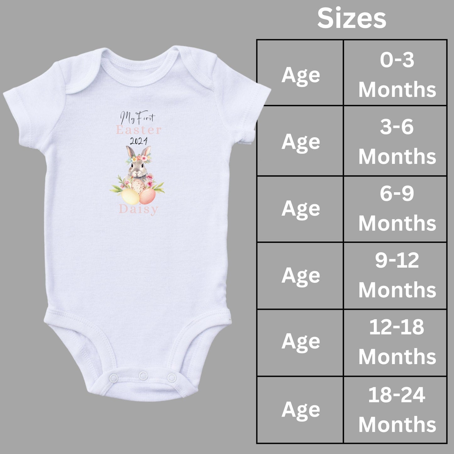 My First Easter Babygrow Little Rabbit My First Easter Outfit Baby Boys Easter Outfit My First Easter Baby Vest My 1st Easter Sleepsuit