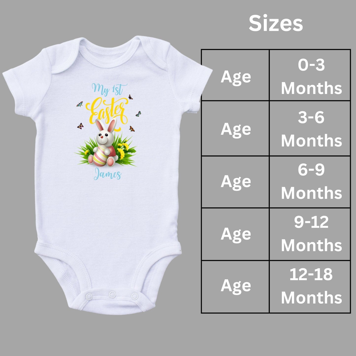 Personalised My First Easter Graphic Bodysuit