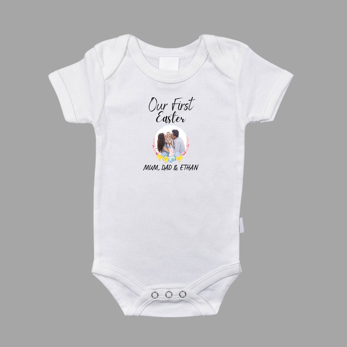 Personalised Our First Easter Family Matching Custom Photo T-Shirt