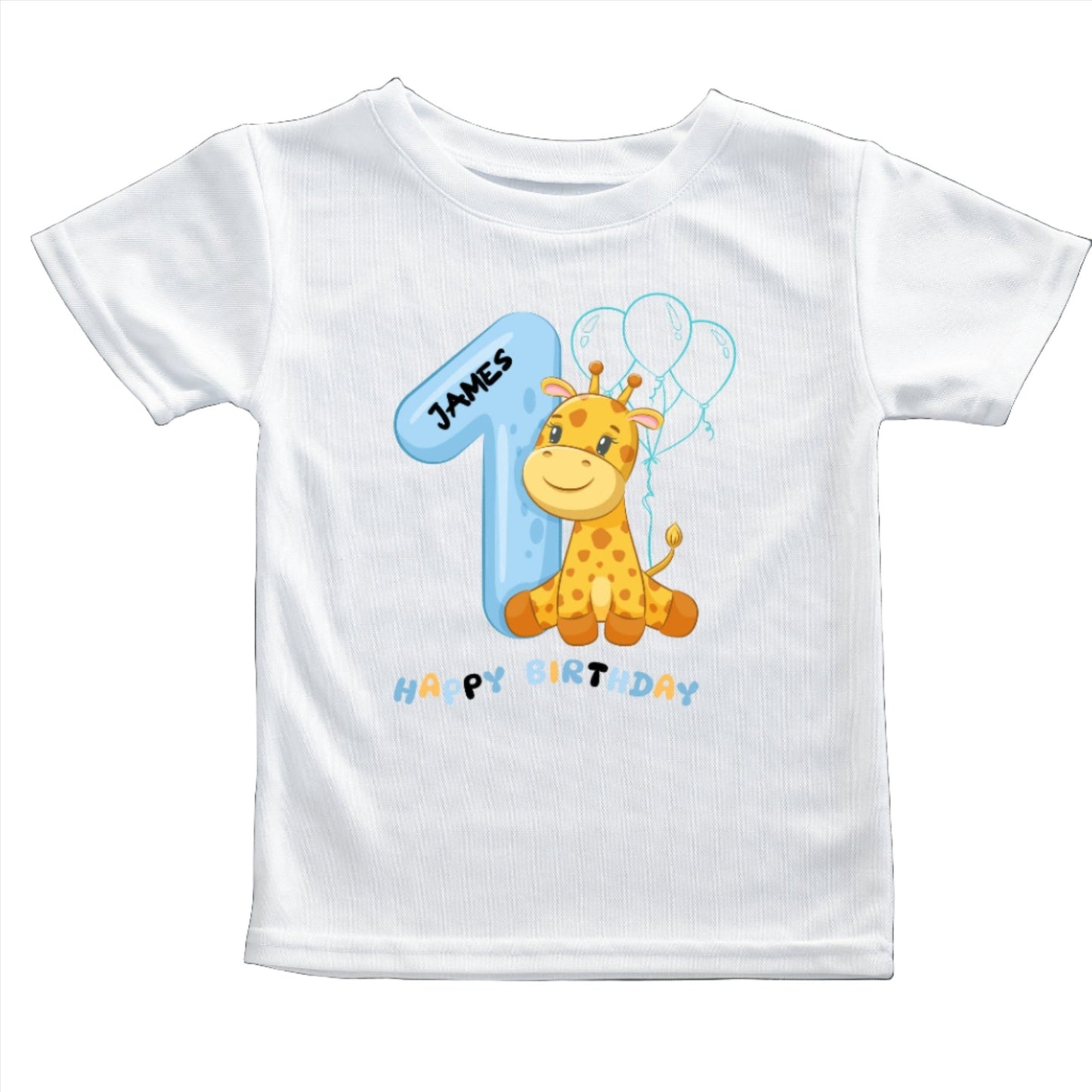 Adorable Giraffe First Birthday Personalised Tee & Bodysuit - Perfect Baby's First Birthday Outfit & Gift!