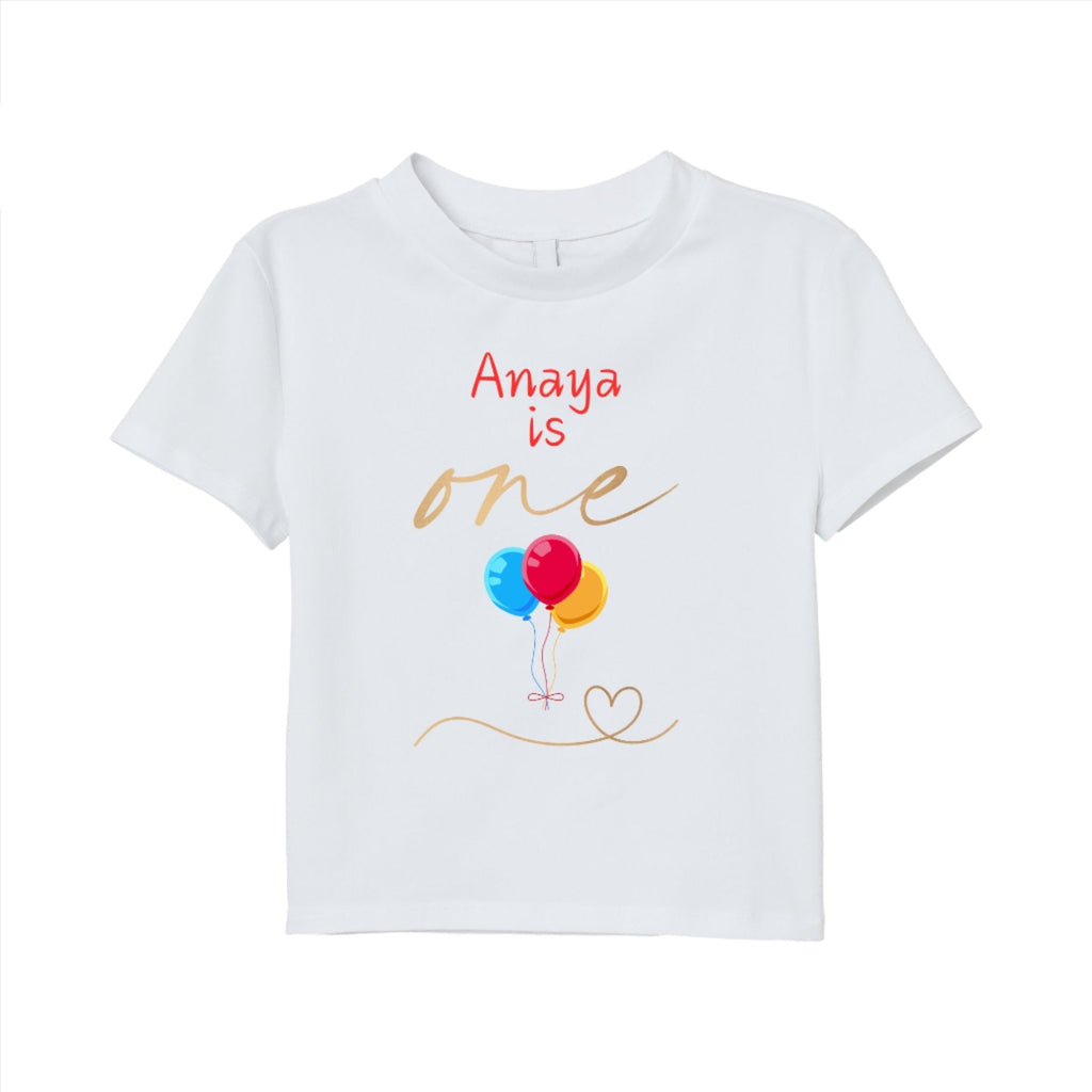 Personalised First Birthday Balloon Baby Name Bodysuit