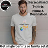Personalised Family Road Trip World Map T Shirt