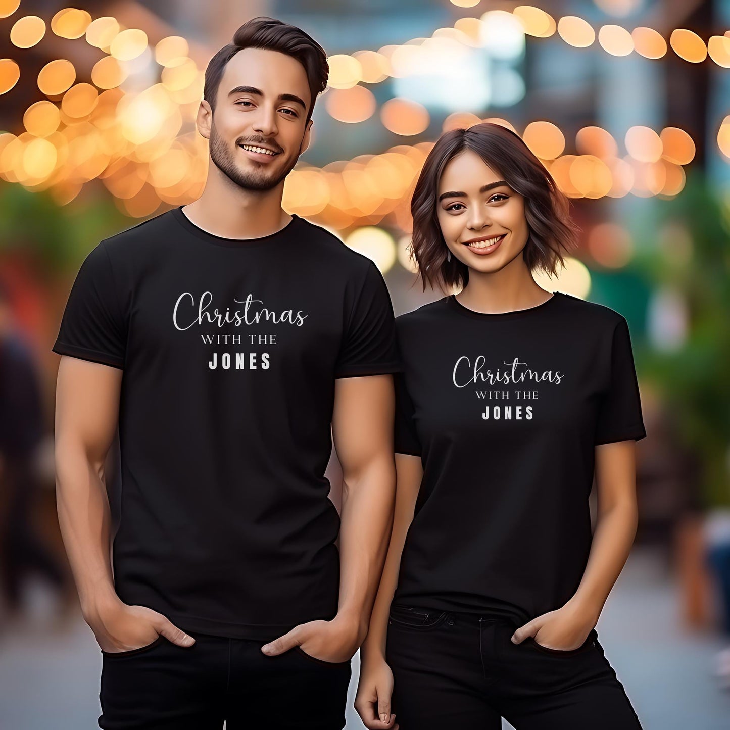 Personalised Matching Family Christmas T Shirt