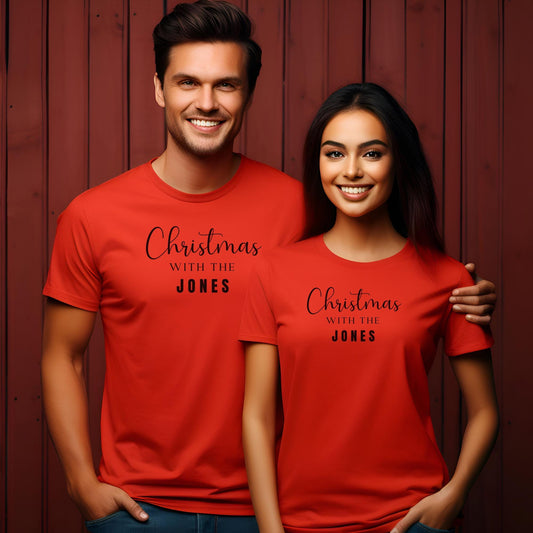 Personalised Matching Family Christmas T Shirt