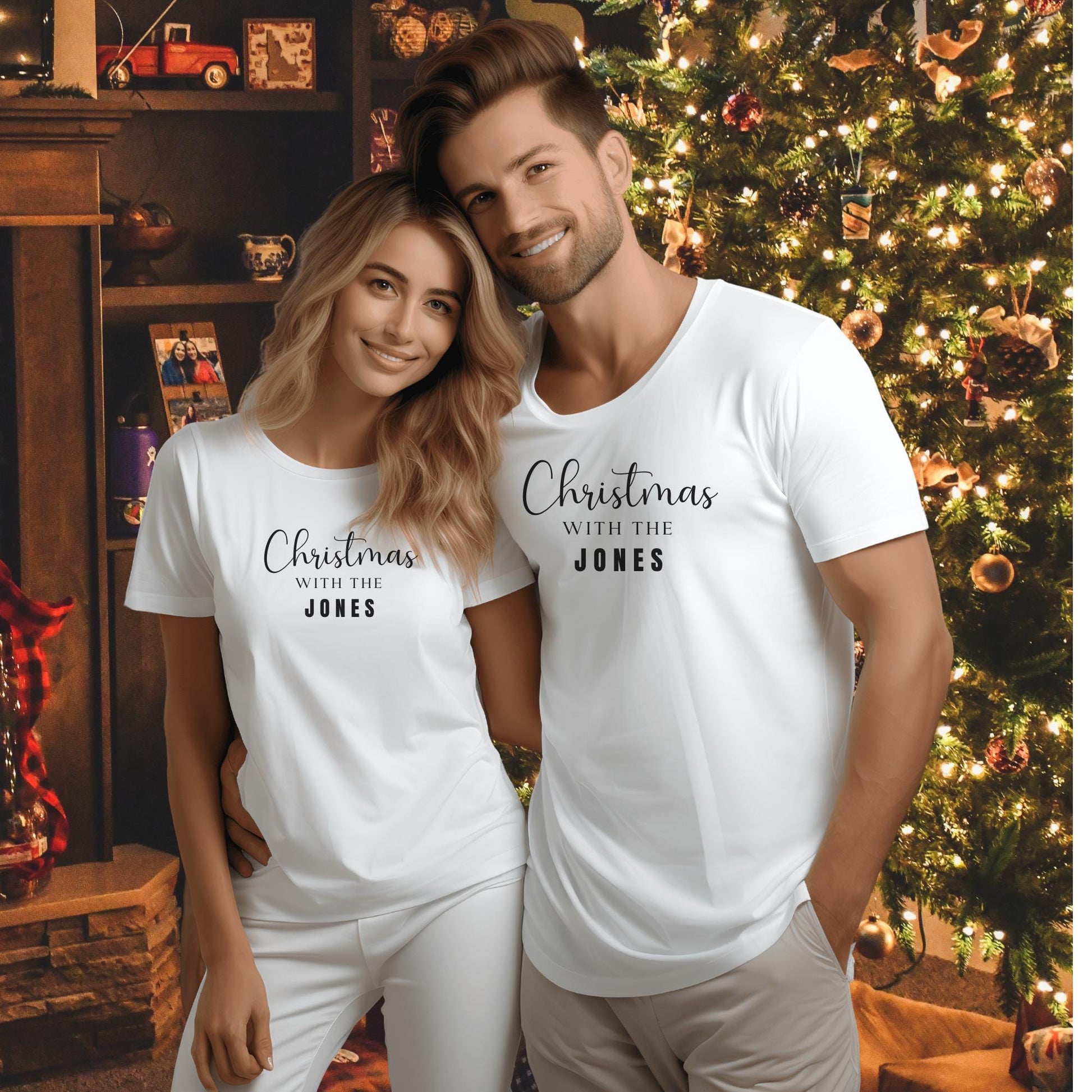 Personalised Matching Family Christmas T Shirt