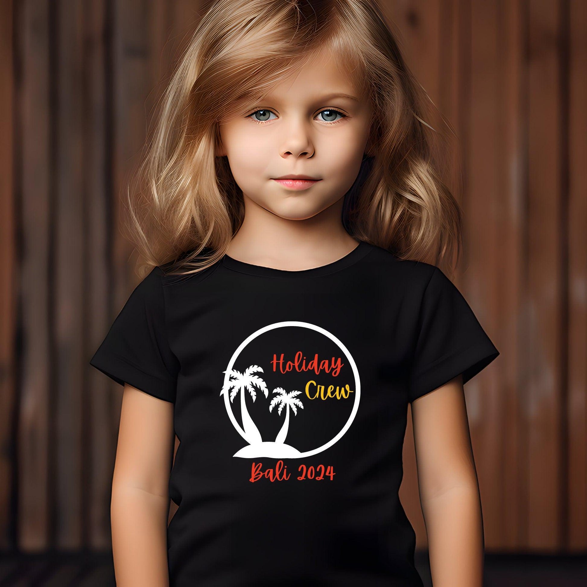 Custom Holiday Crew Palm Tree Circle T-Shirt Perfect Vacation Travel Gift for Nature Lovers!