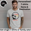 Custom Holiday Crew Circle Palm Tree T Shirt