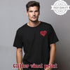 Custom Name Red Glitter Heart Pocket T-Shirt, Pocket Love Heart Shirt, Women Valentine's Day Shirt, Red Heart Tshirt, Valentine's Day Gift