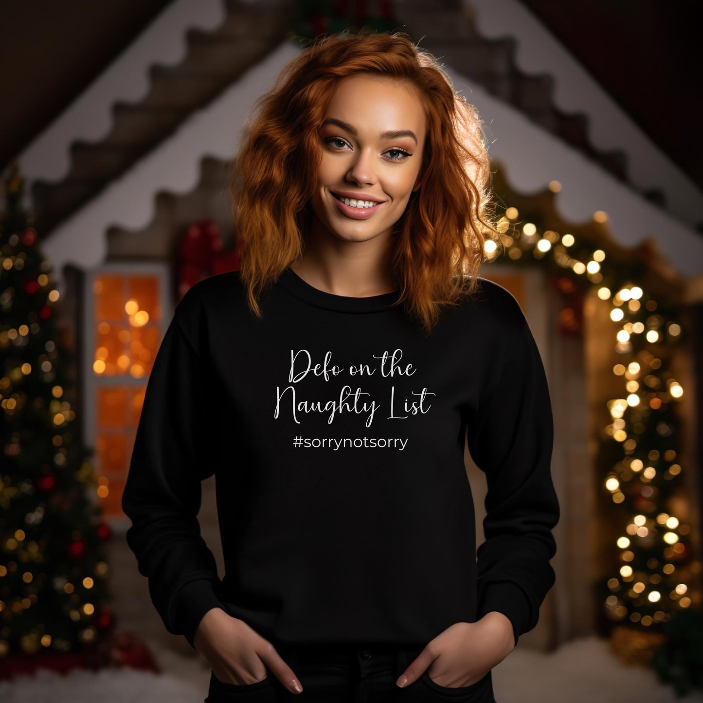 Defo on the Naughty List #SorryNotSorry Unisex Sweatshirt