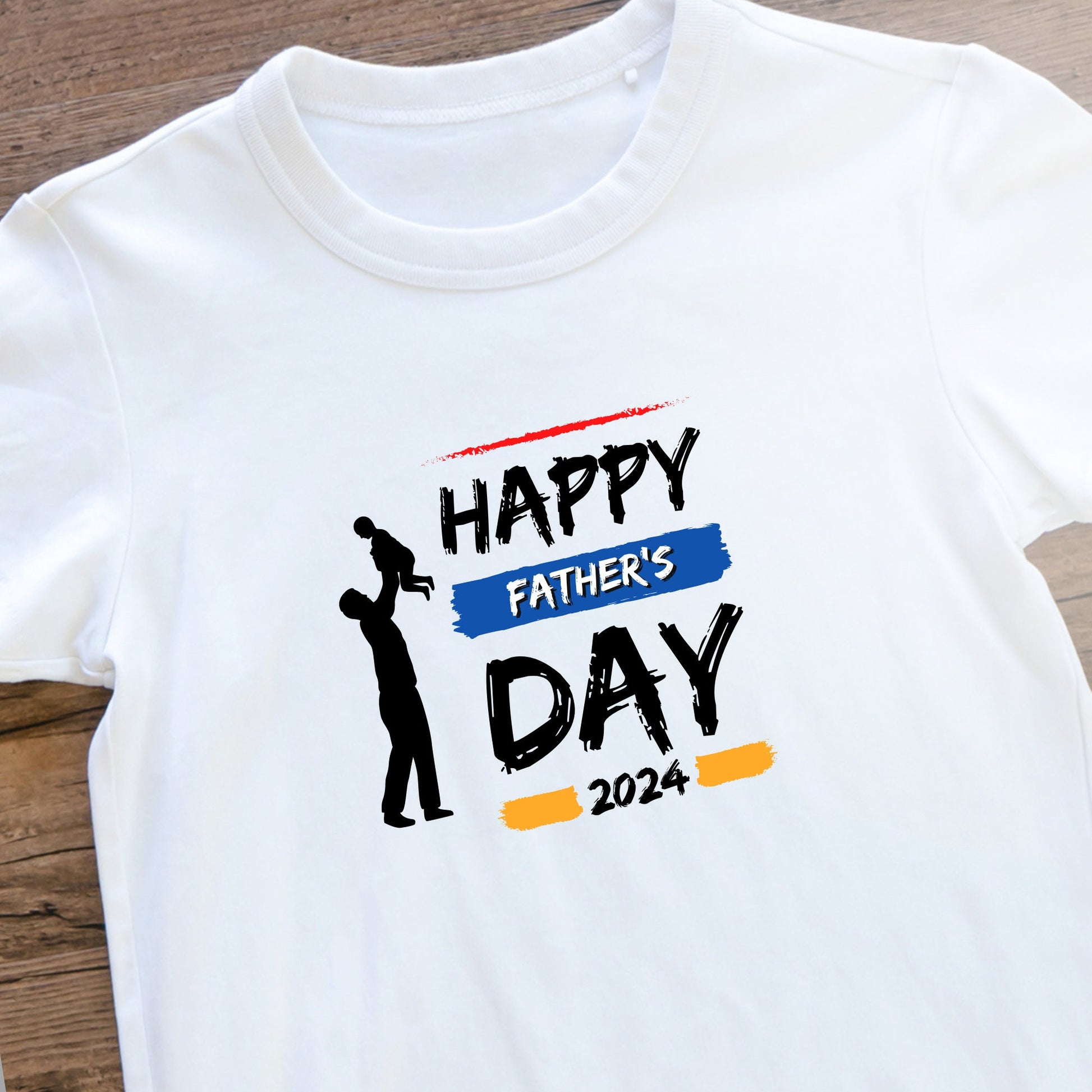 Father's Day Shirt with Dad Holding Baby Graphic