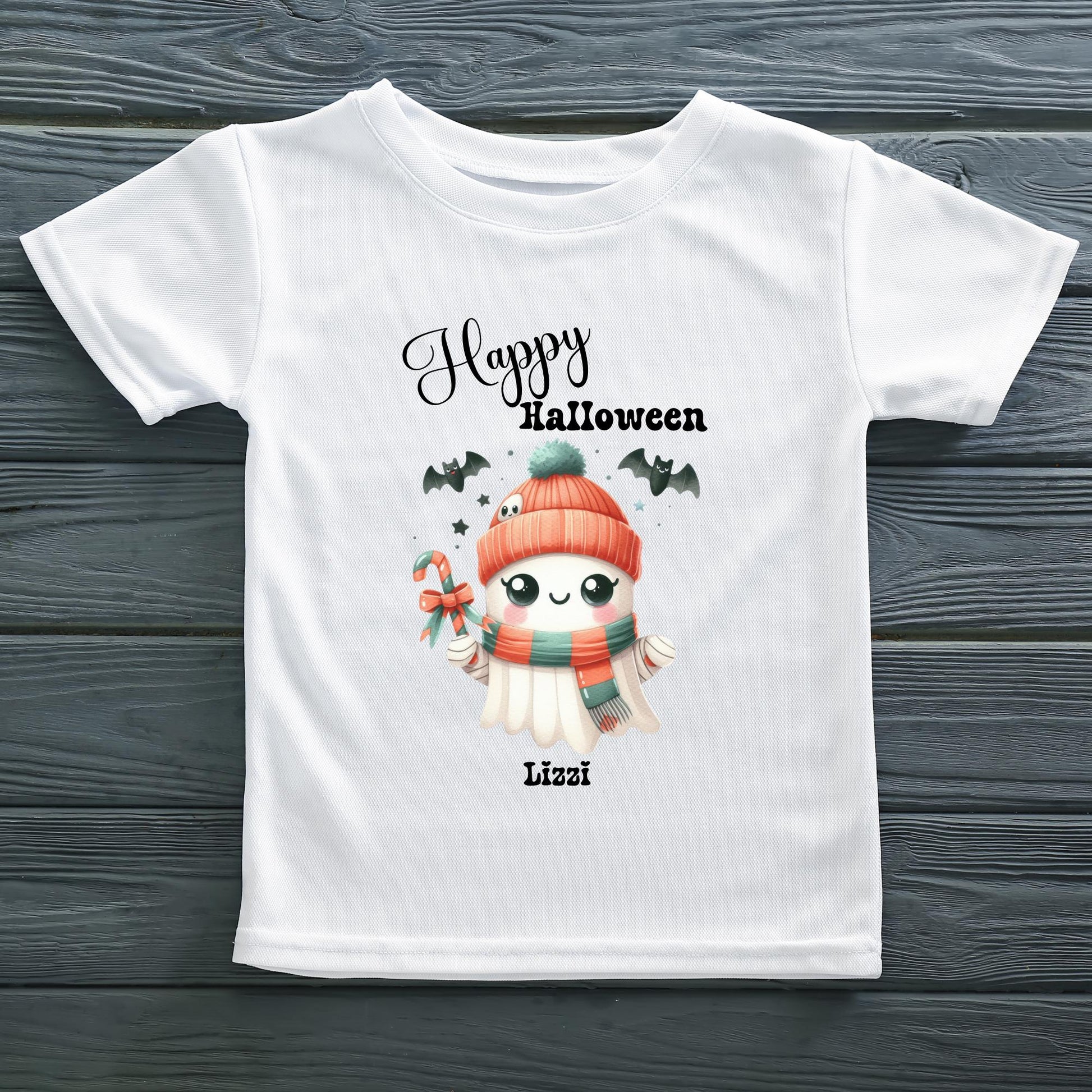 Happy Halloween Baby Bodysuit, Baby Ghost Infant Bodysuit, Spooky Cute Outfit, Custom Name Toddler Shirt, Unisex Happy Halloween Tshirt