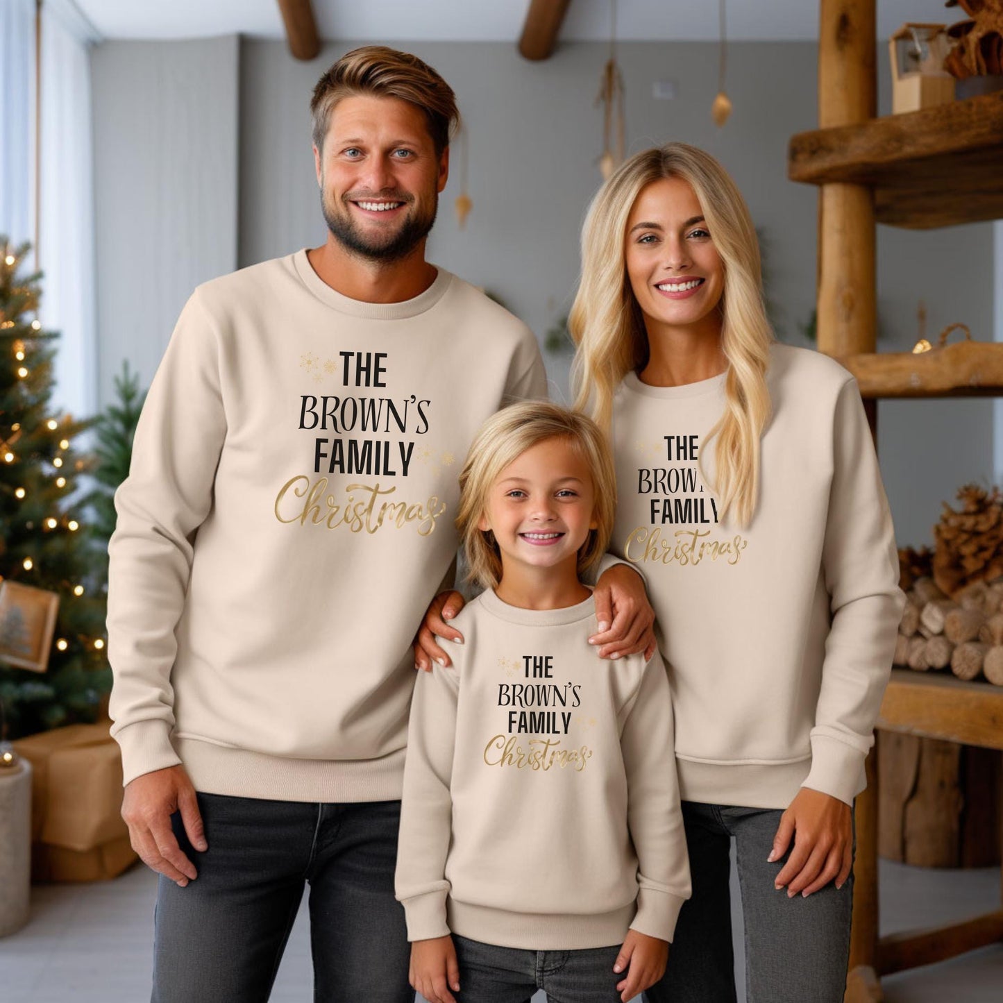 Personalised Family Matching Christmas Sweatshirt