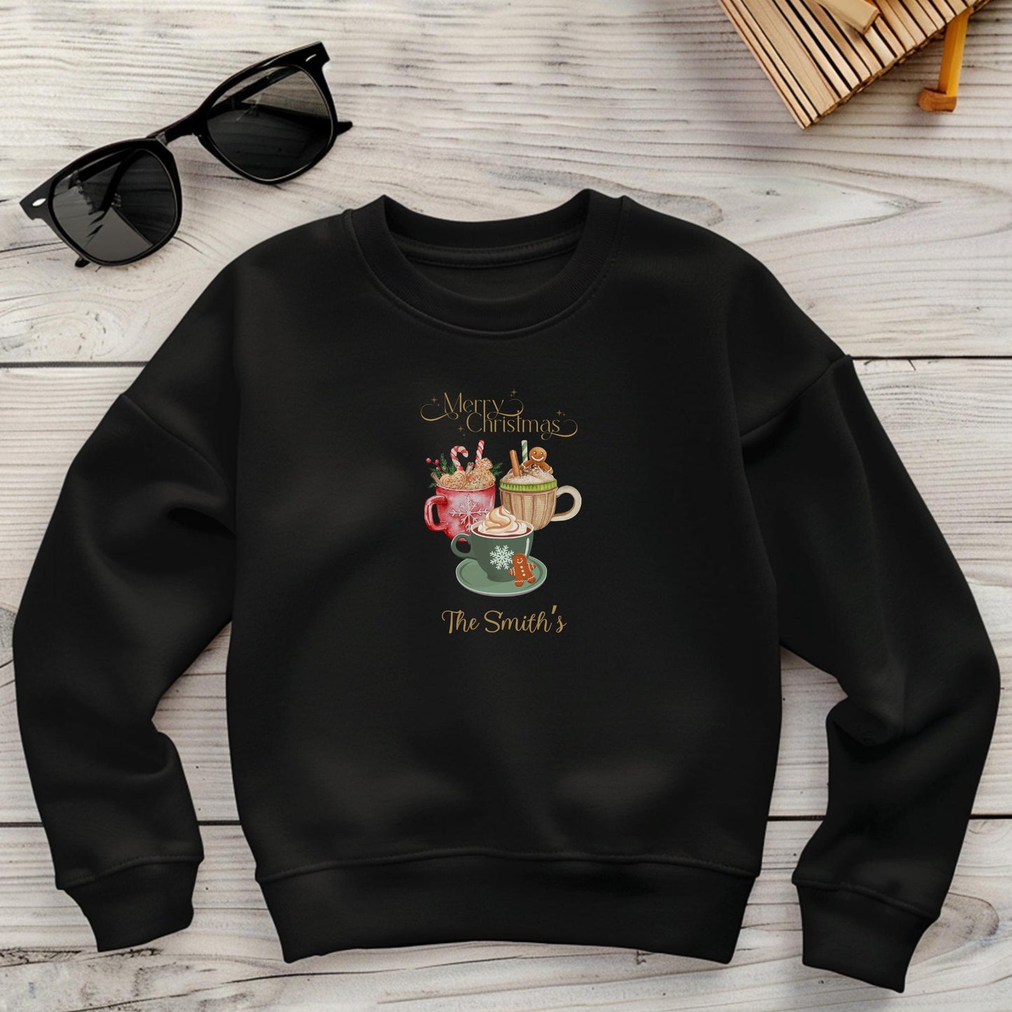 Personalised Merry Christmas Hot Chocolate Sweatshirt