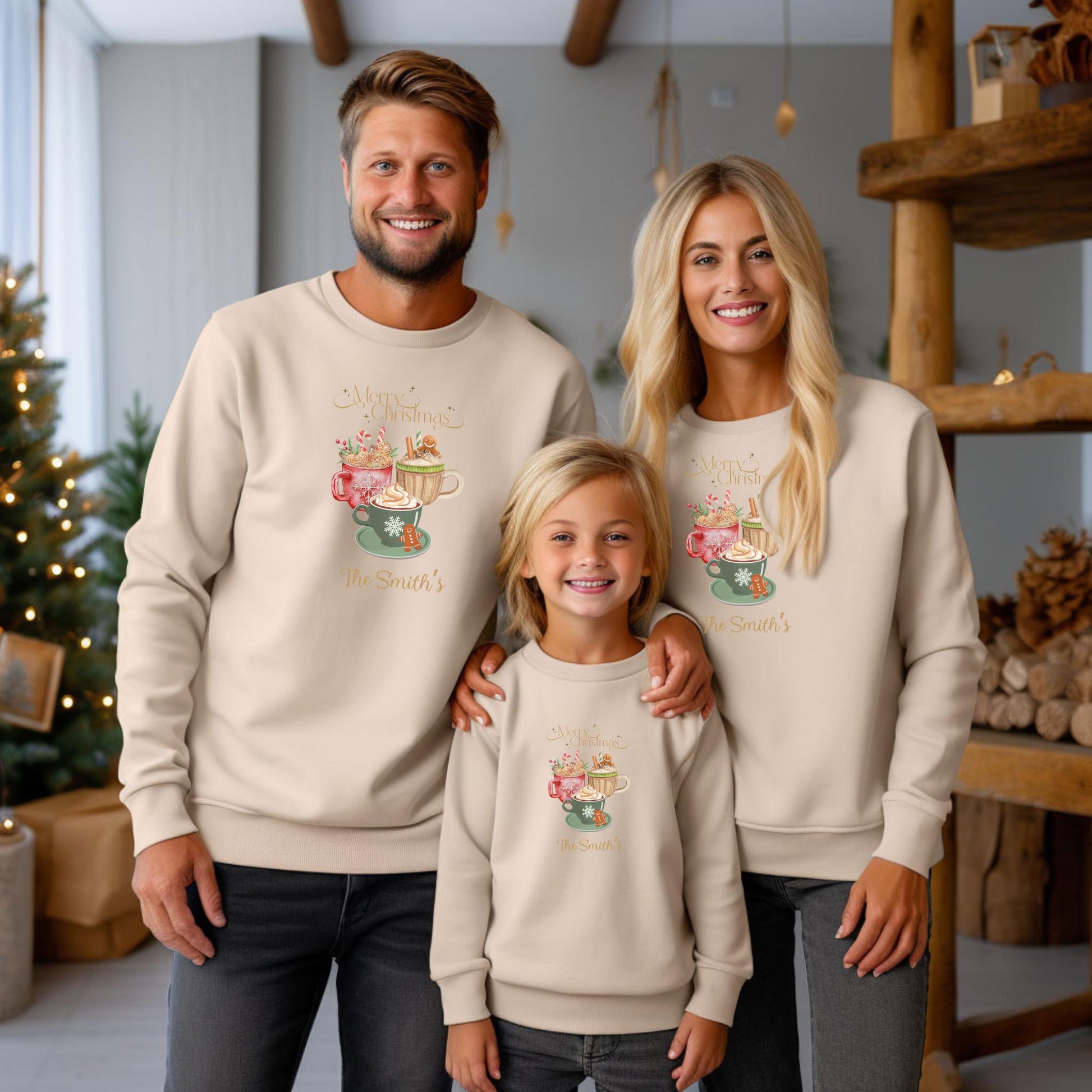 Personalised Merry Christmas Hot Chocolate Sweatshirt