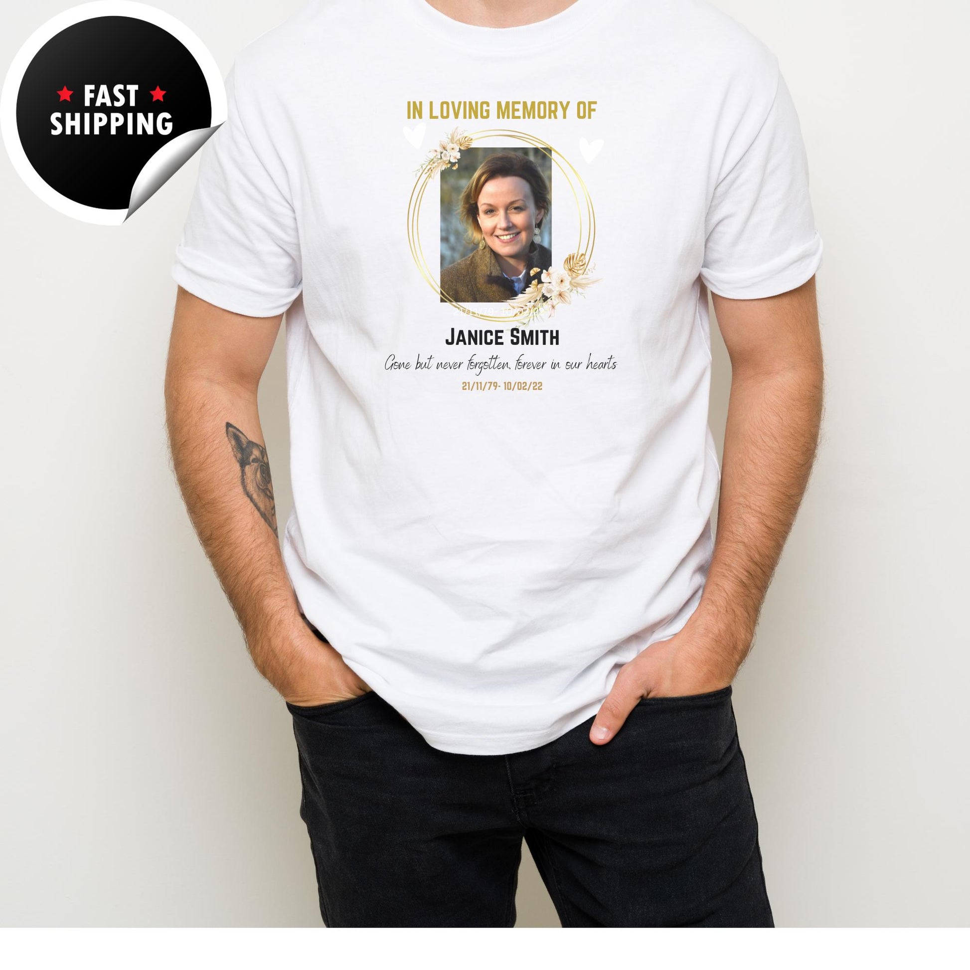 Personalised in Loving Memory RIP T Shirt