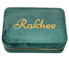 Personalised Velvet Jewellery Box, Custom Gold Glitter Name Jewelry Box, Bridesmaid Jewelry Box,Travel Jewelry Case, Velvet Jewelry Gift Box