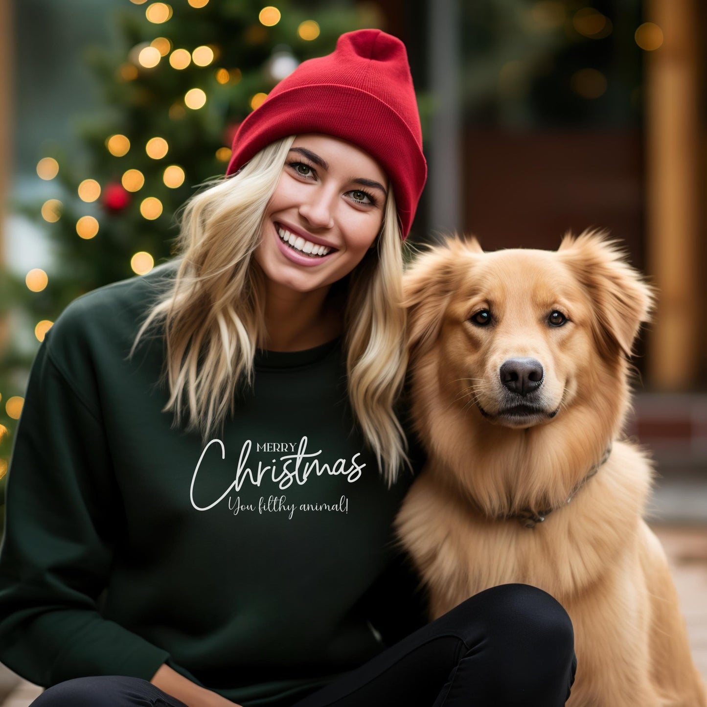 Merry Christmas You Filthy Animal Sweatshirt