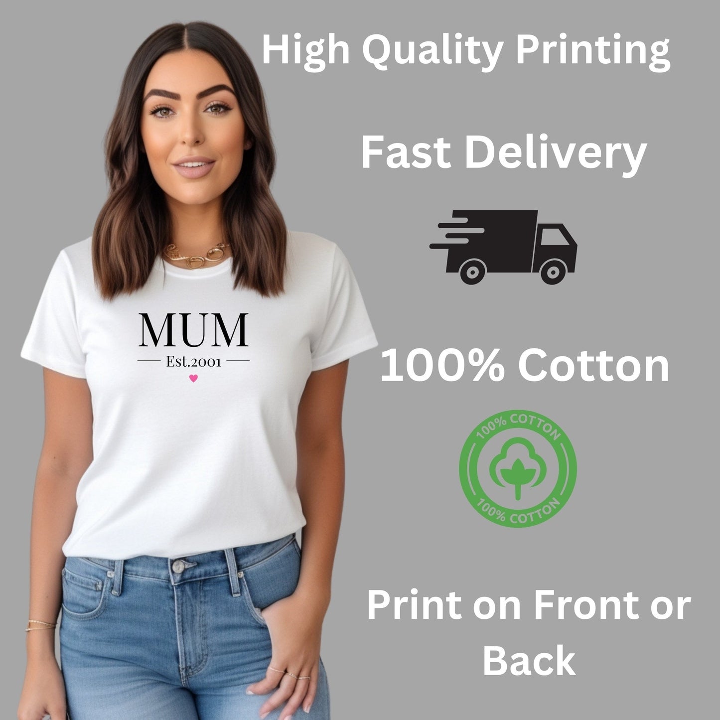 Mum Est With Heart T-Shirt