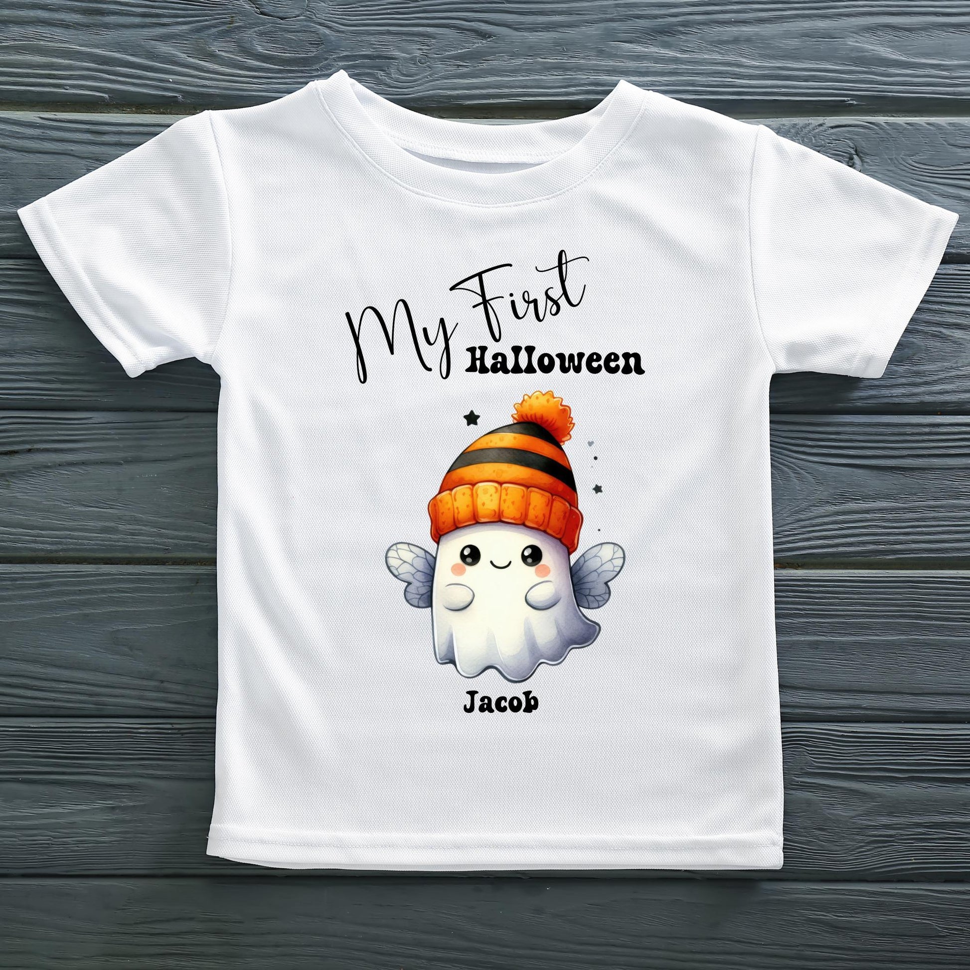 My First Halloween Boo White Custom Baby Vest