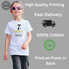 Personalised ‘7 & Fabulous’ Birthday T-Shirt with Name - Custom Age & Name Tee - Perfect Party Outfit & Birthday Present for Girls