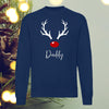 Personalised Family Name Reindeer Face Christmas Sweatshirts
