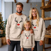 Personalised Family Name Reindeer Face Christmas Sweatshirts