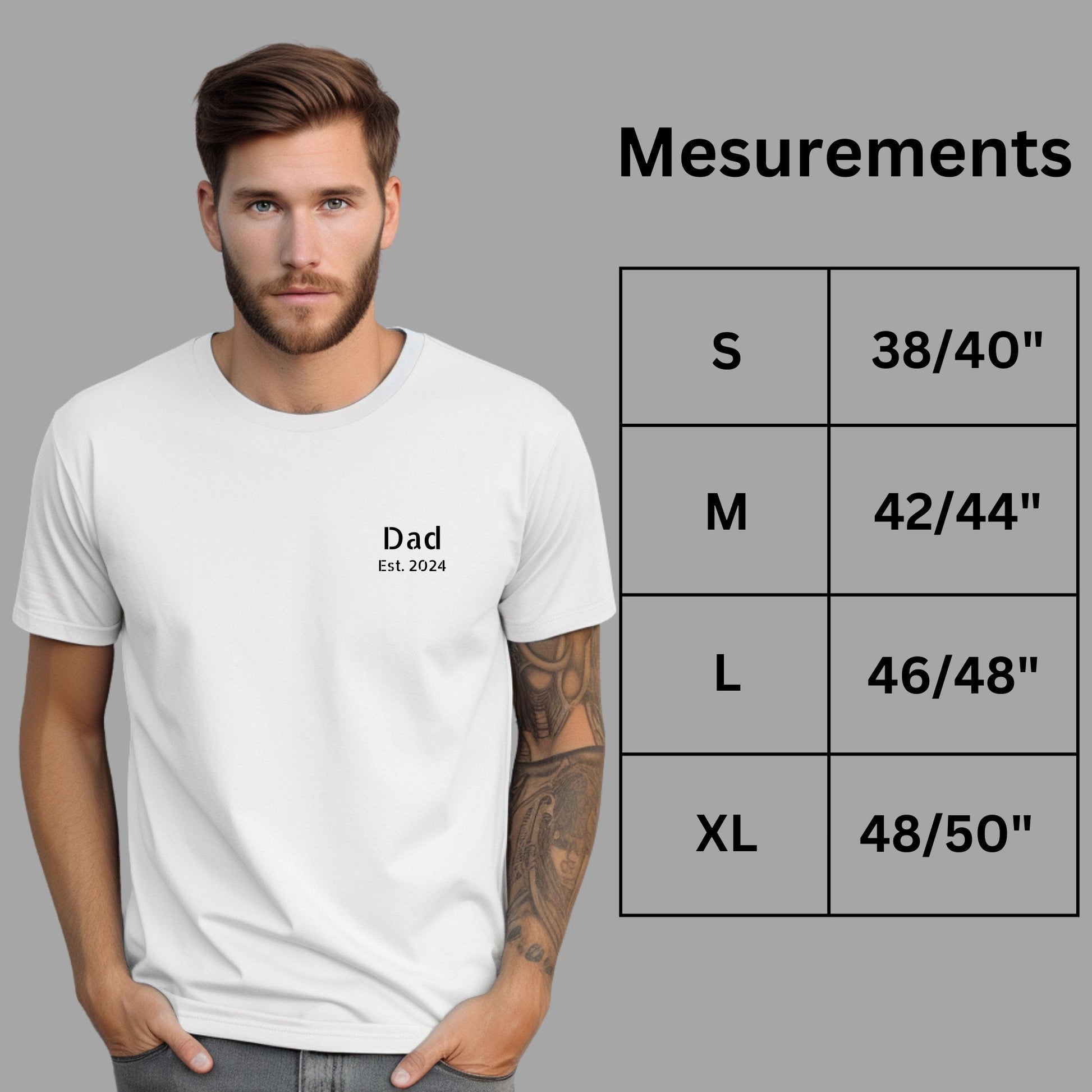 Personalised Dad Est. Year T-Shirt - Custom Date Dad Shirt