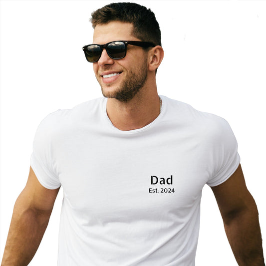 Personalised Dad Est. Year T-Shirt - Custom Date Dad Shirt