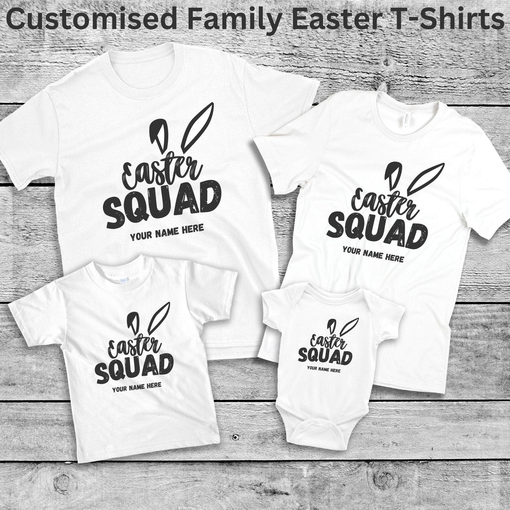 Personalised Easter Squad Family Matching T Shirts