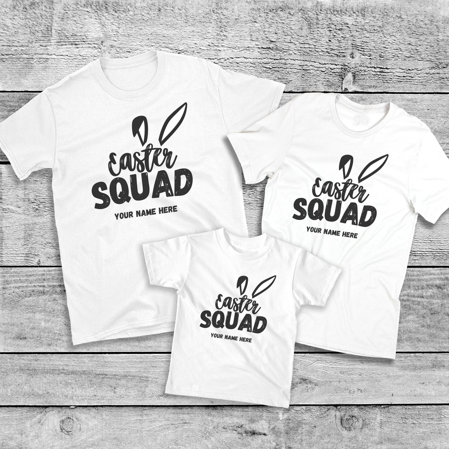 Personalised Easter Squad Family Matching T Shirts