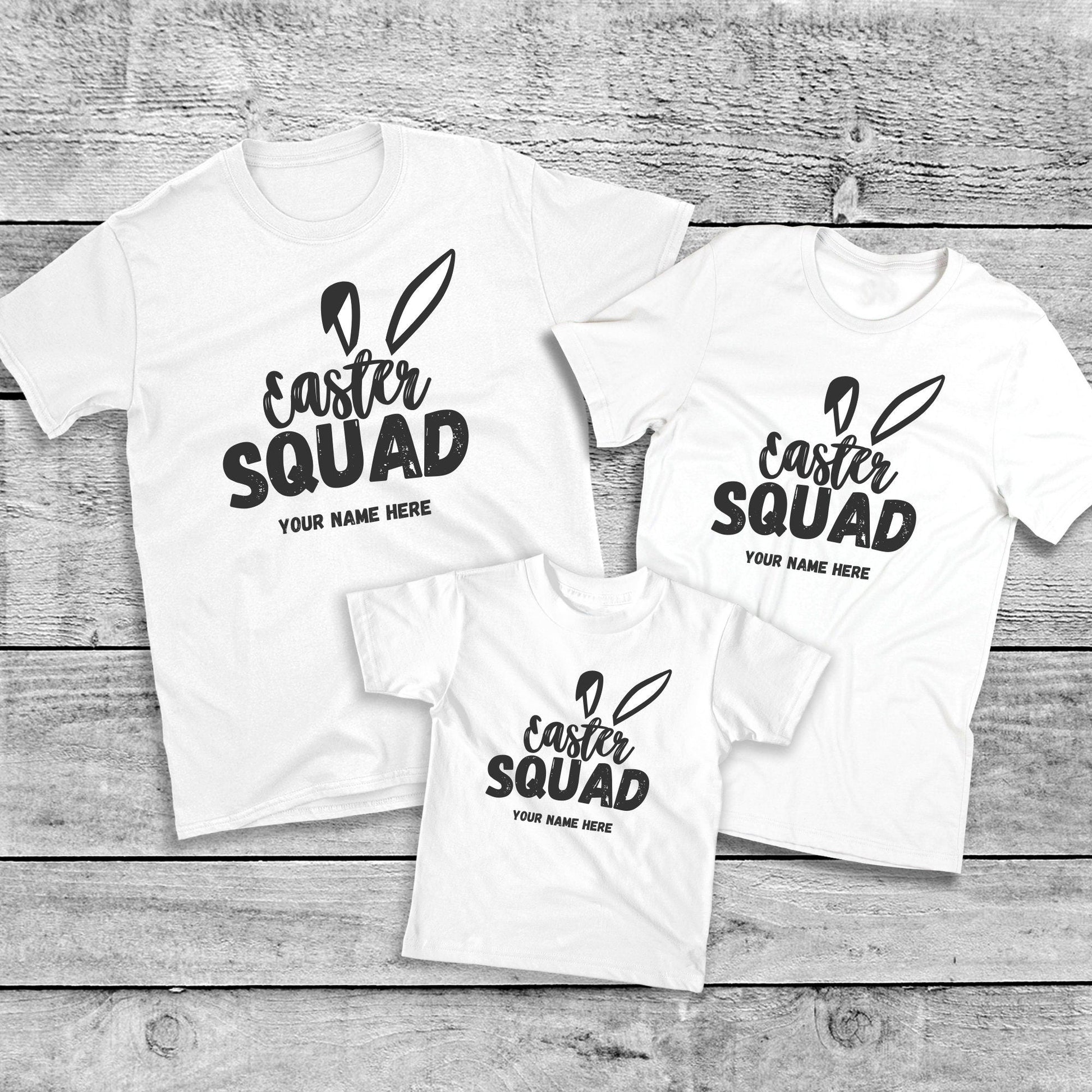 Personalised Easter Squad Family Matching T Shirts