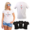 Personalised Hen Party Double Heart T Shirts
