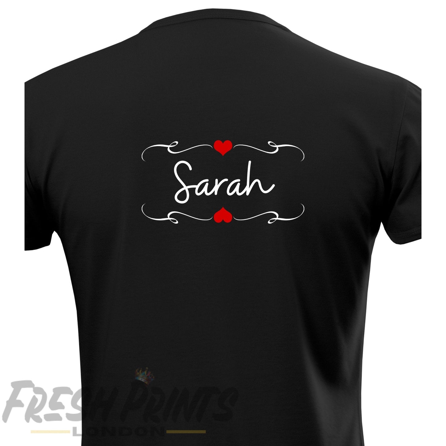 Personalised Hen Party T-Shirt With Border and Heart