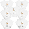 Personalised Hen Party T-Shirt With Bride illustration and Custom Name