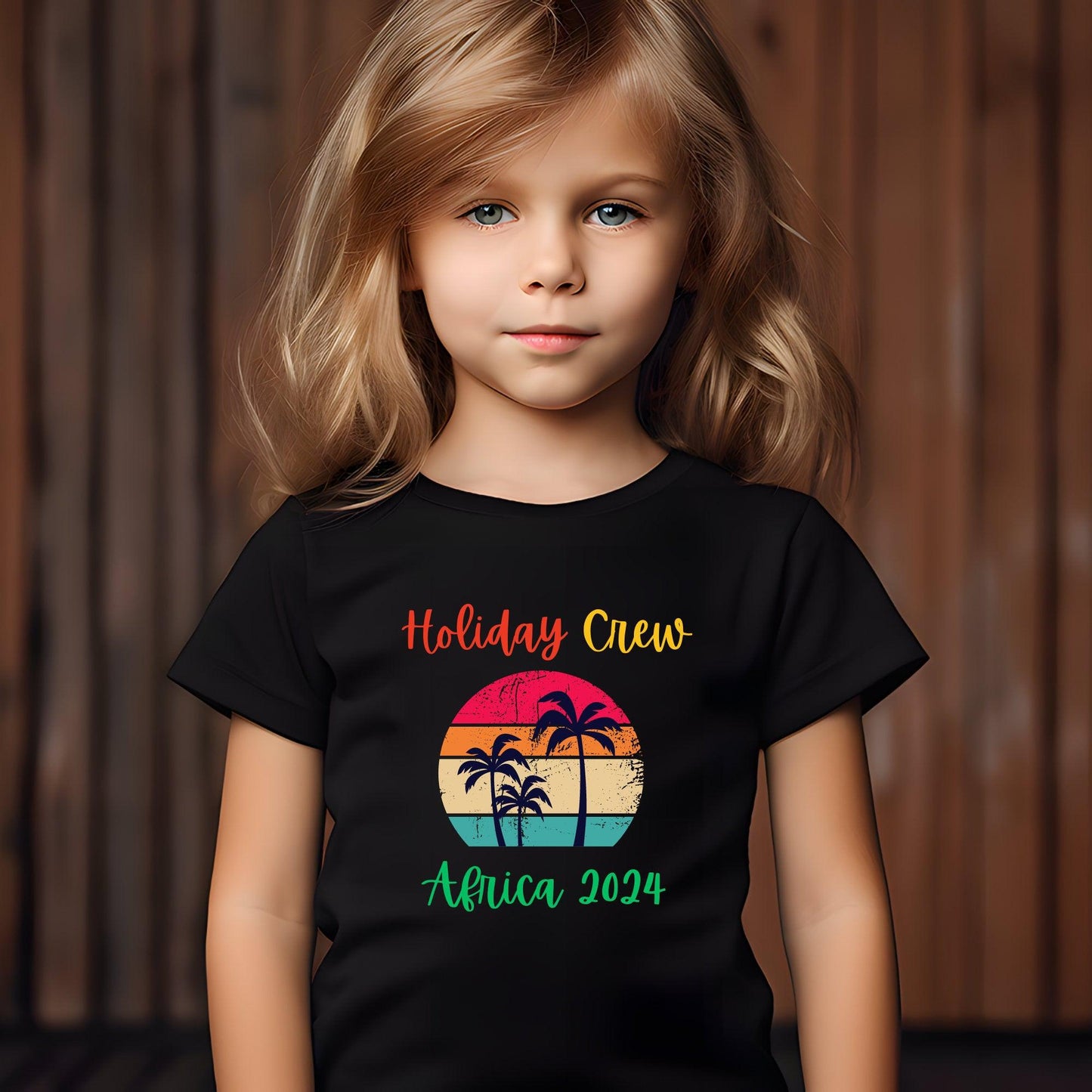 Personalised Holiday Crew Palm Tree T-Shirt Custom Vacation Travel Shirt