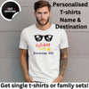 Personalised Family Holiday Crew Sunglass T Shirts