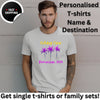 Personalised Holiday Crew Plam Tree Family T Shirts