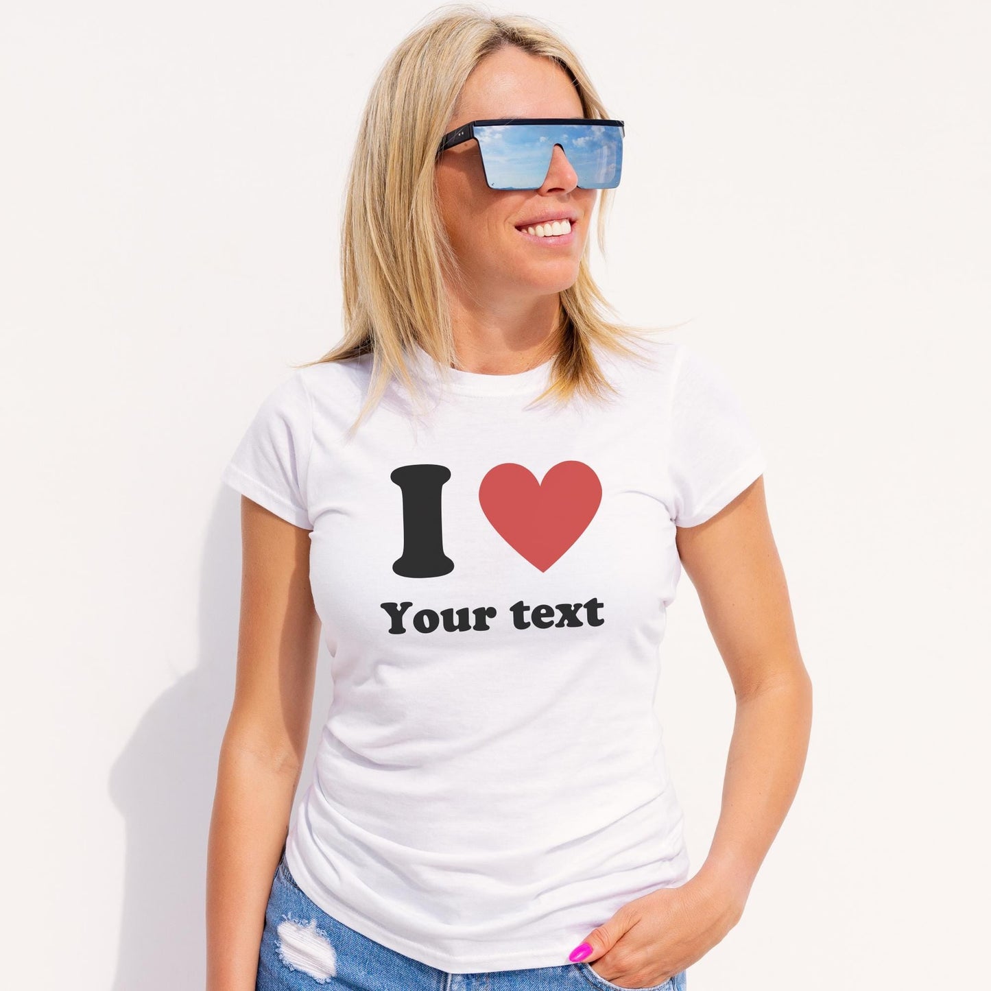 Personalised I Love My T Shirt, Custom Text T-Shirt, Customised Love Shirt, Funny Valentine Day Shirt, I Love Shirt, Unisex Love Shirt Gift