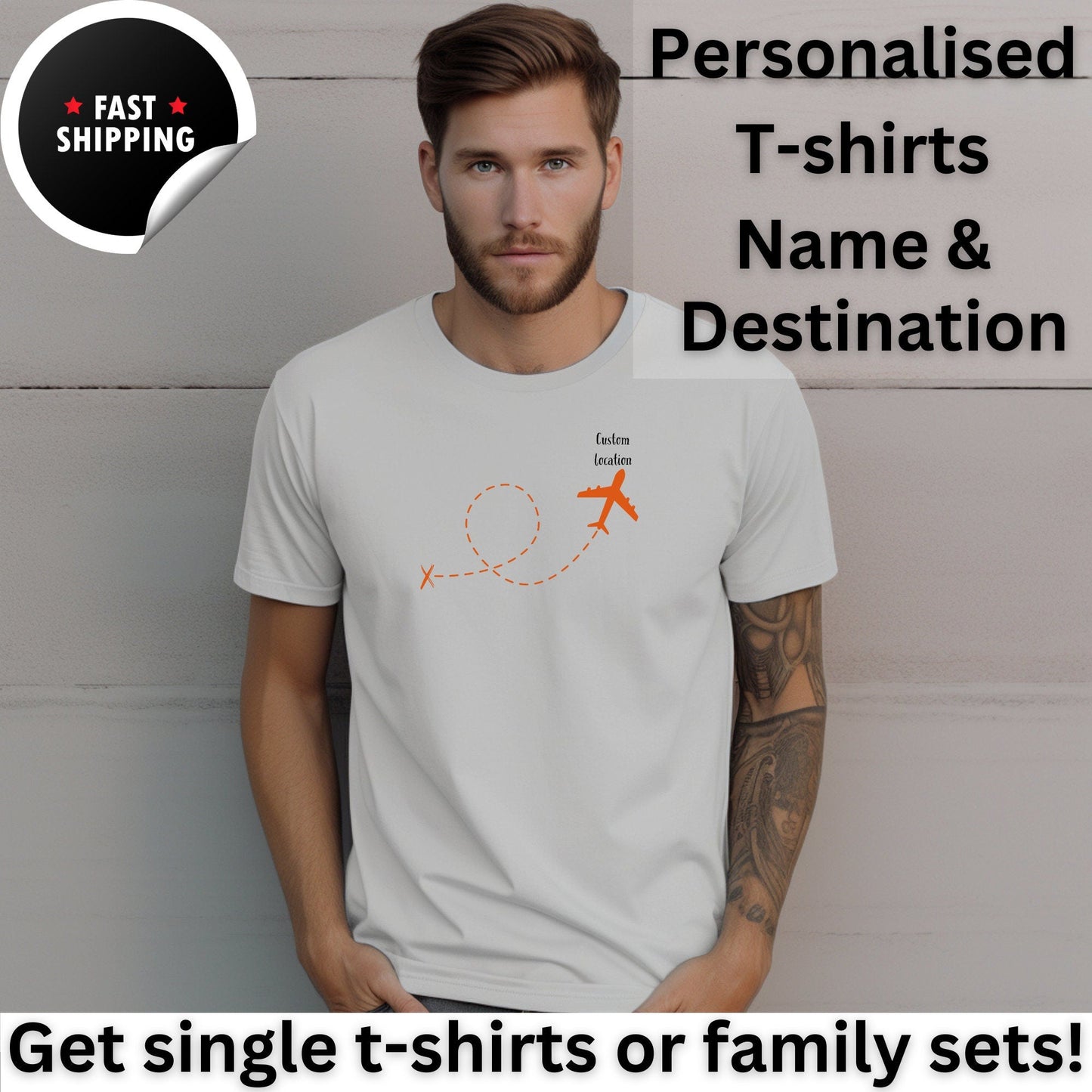 Personalised Location Family T-Shirt - Custom Vacation & Traveler Tee Adventure & Holiday Shirt Airplane Mode Ready!