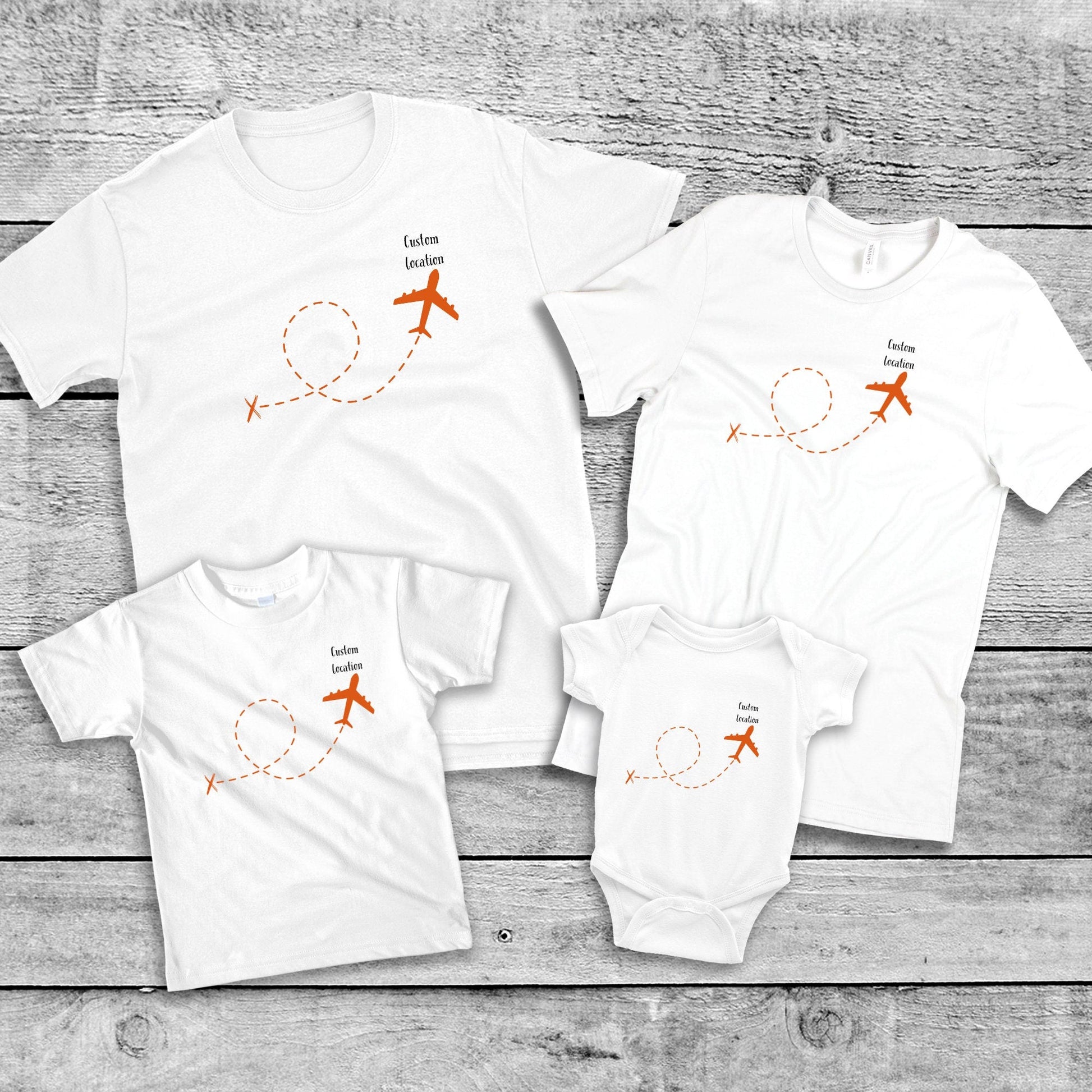 Personalised Location Family T-Shirt - Custom Vacation & Traveler Tee Adventure & Holiday Shirt Airplane Mode Ready!